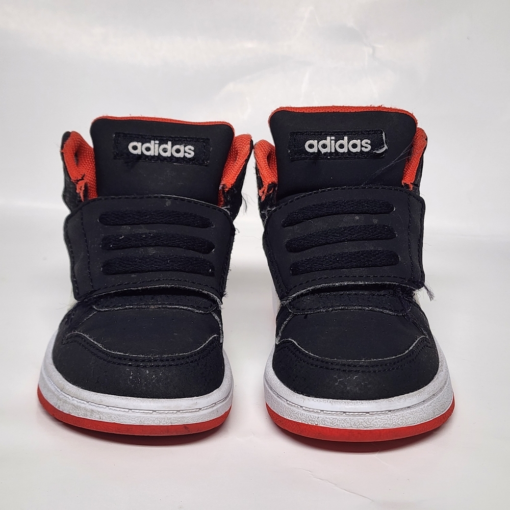 Adidas Hoops Mid 2.0 Boys Shoes Size 6.5 Toddler Basketball Sneakers Black Red - Picture 6 of 9